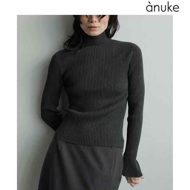 anuke 予約商品/anuke アンヌーク Slit Turtle Knit 62520530 11月末  
