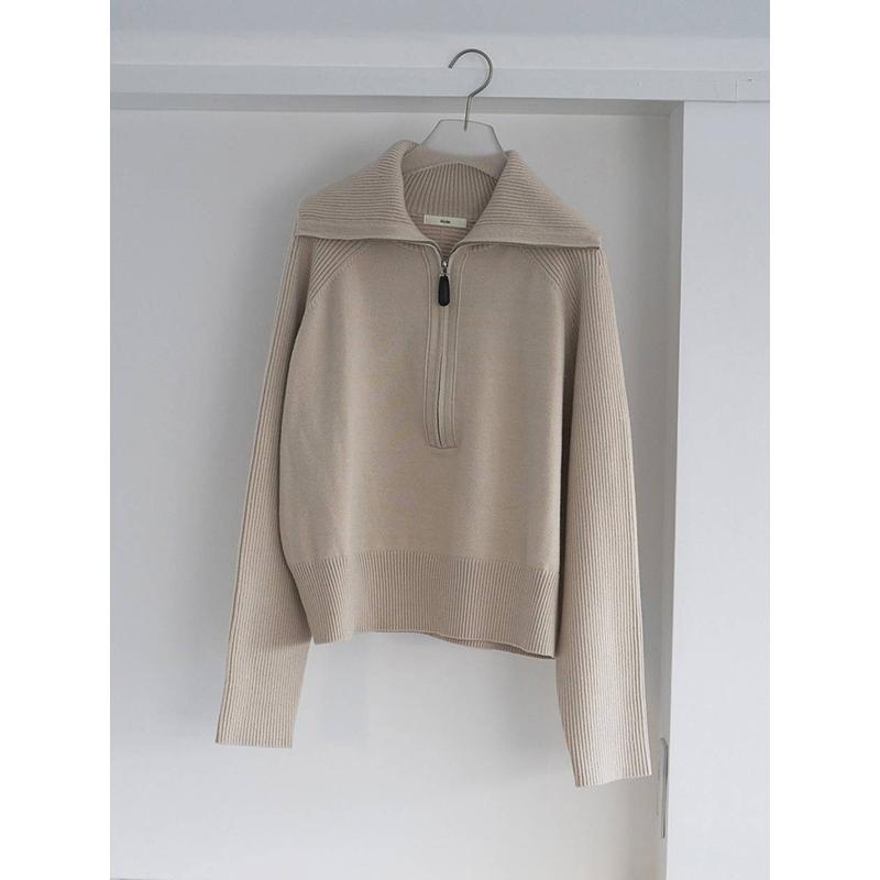 anuke（アンヌーク） 即日発送(火曜除く)/anuke Zip Rib Knit 62610504