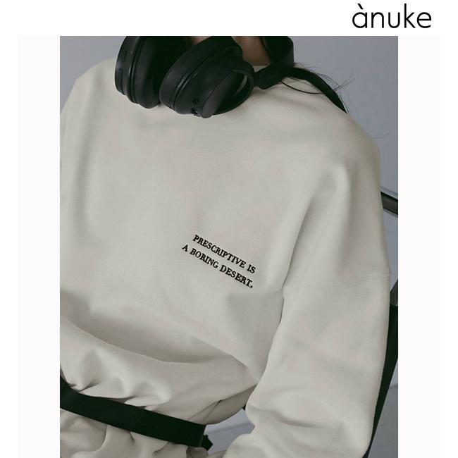 anuke（アンヌーク） 土日も即日発送/anuke Embroidery Logo Sweat