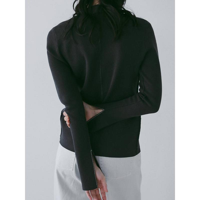 anuke Linking Knit Shirts チャコールグレー anuke（アンヌーク） 【SOLD OUT】anuke Linking Knit Shirts 62610521