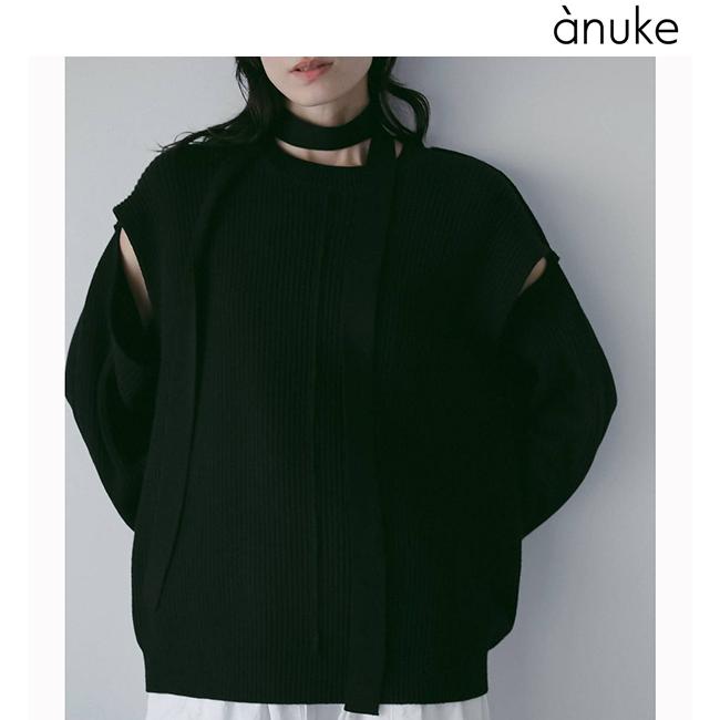 anuke（アンヌーク） 即日発送/anuke Slit Rib Knit 62610523 26SS