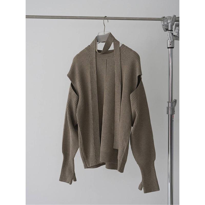 トップス anuke Slit Rib Knit anuke（アンヌーク） 即日発送/anuke Slit Rib Knit 62610523 26SS