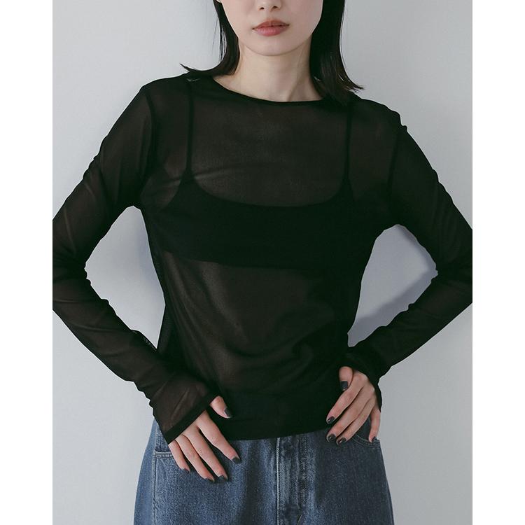 anuke（アンヌーク） 即日発送/anuke 2way Sheer Tops 62520609 26SS