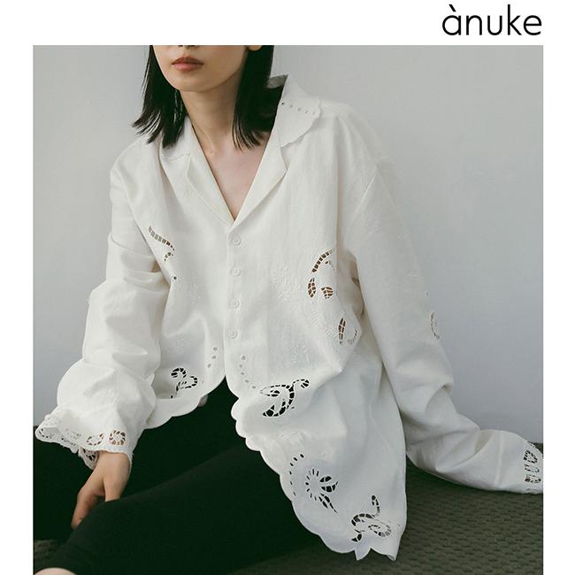 anuke（アンヌーク） 予約商品/anuke Cutwork Opencollar Shirts