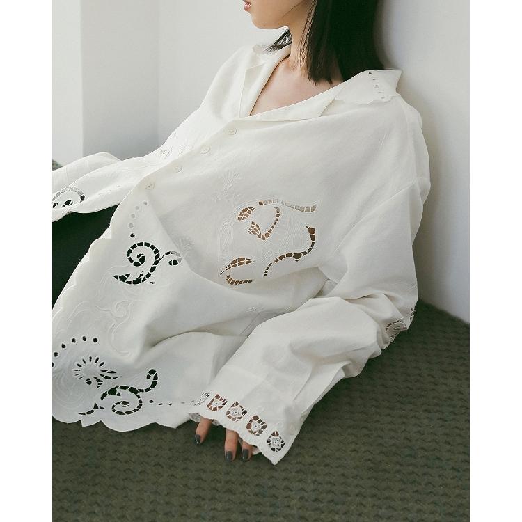 anuke Cutwork Opencollar Shirts アンヌーク anuke（アンヌーク） 【SOLD OUT】anuke Cutwork Opencollar Shirts
