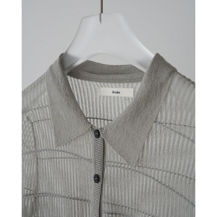 anuke＊トップス anuke（アンヌーク） 即日発送/anuke Sheerborder Knit Shirts