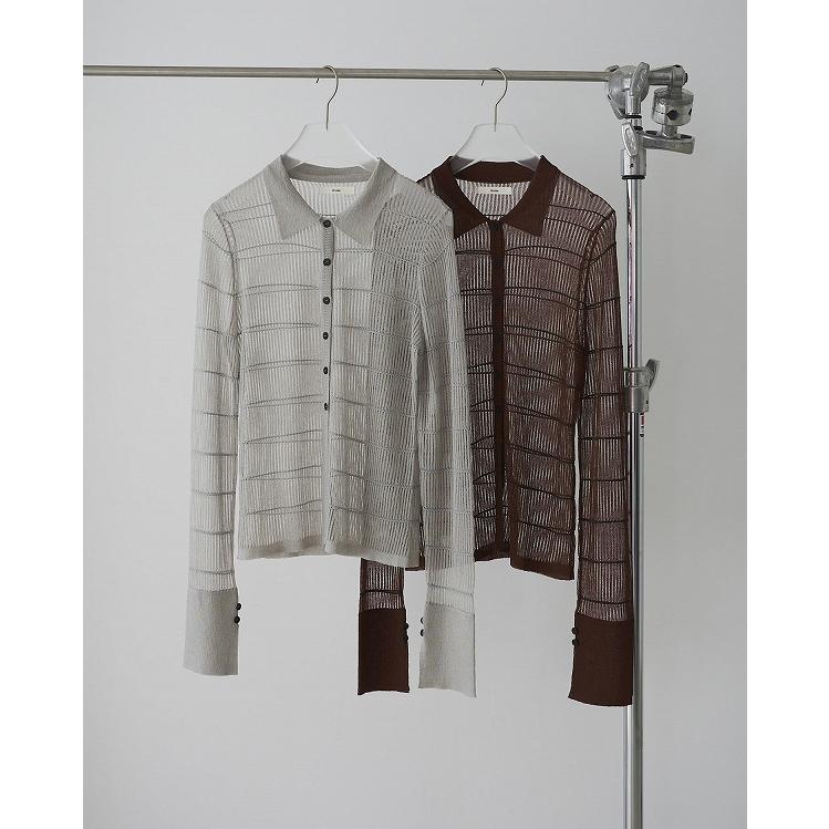 anuke（アンヌーク） 即日発送/anuke Sheerborder Knit Shirts