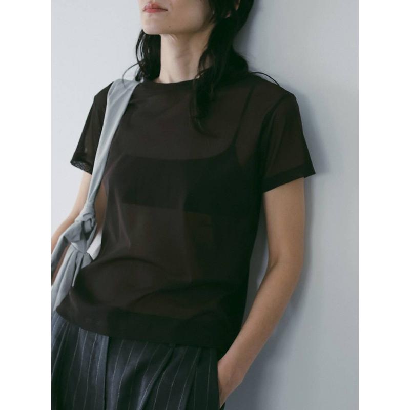 anuke（アンヌーク） 即日発送/anuke Sheer Tulle T-Shirts 62610633