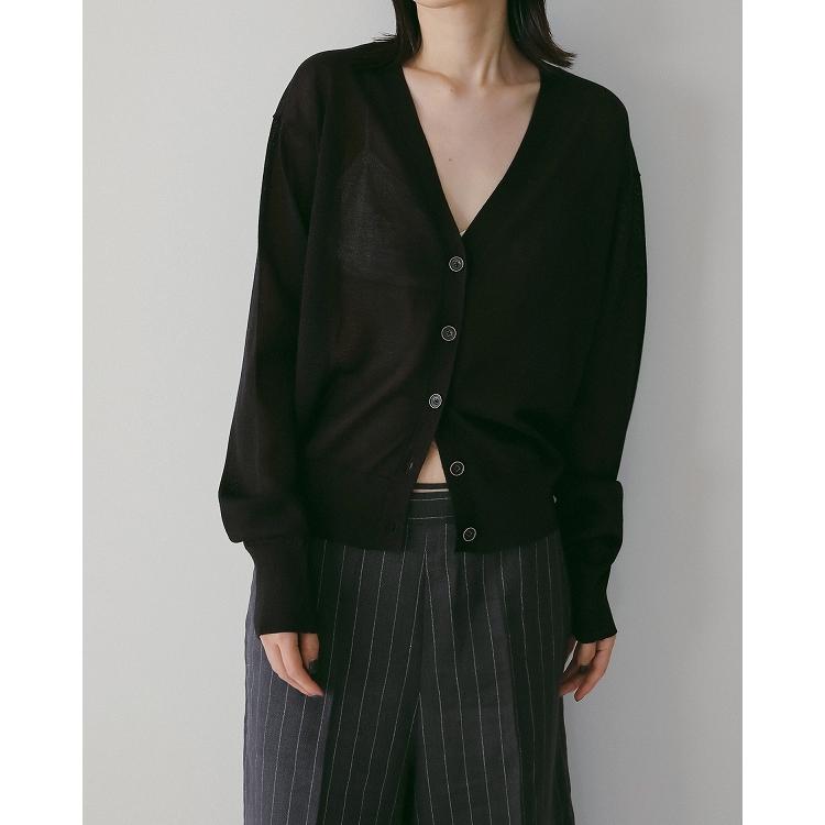 新品未使用anuke Sheer Rib Cardigan ブラック anuke（アンヌーク） anuke 2026Prefall トップス Sheer Rib Cardigan