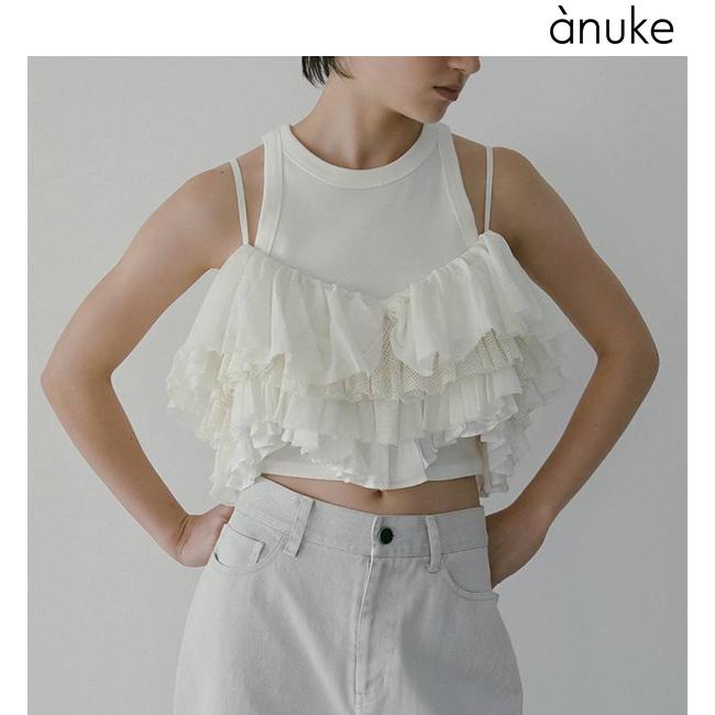 anuke（アンヌーク） 即日発送/anuke Mesh Frill Camisole 62610402