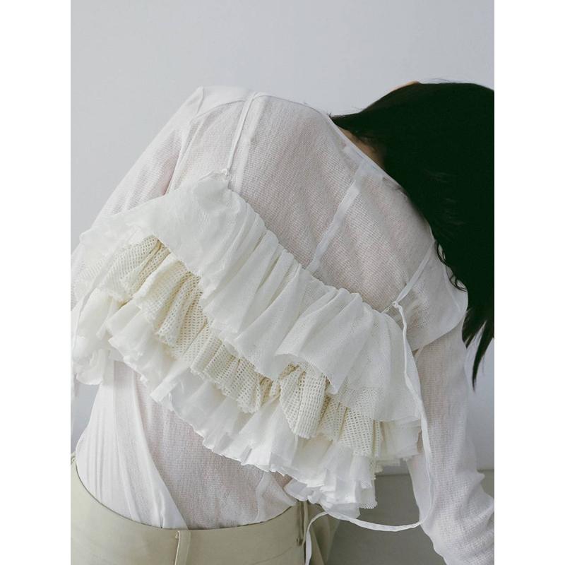 anuke（アンヌーク） 即日発送/anuke Mesh Frill Camisole 62610402