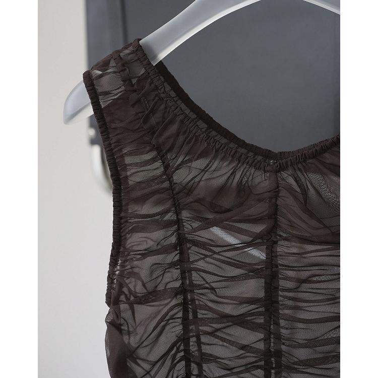 GWも即日発送/anuke アンヌーク Tulle Gather Tanktop 62610626 ネコポス送料無料_3