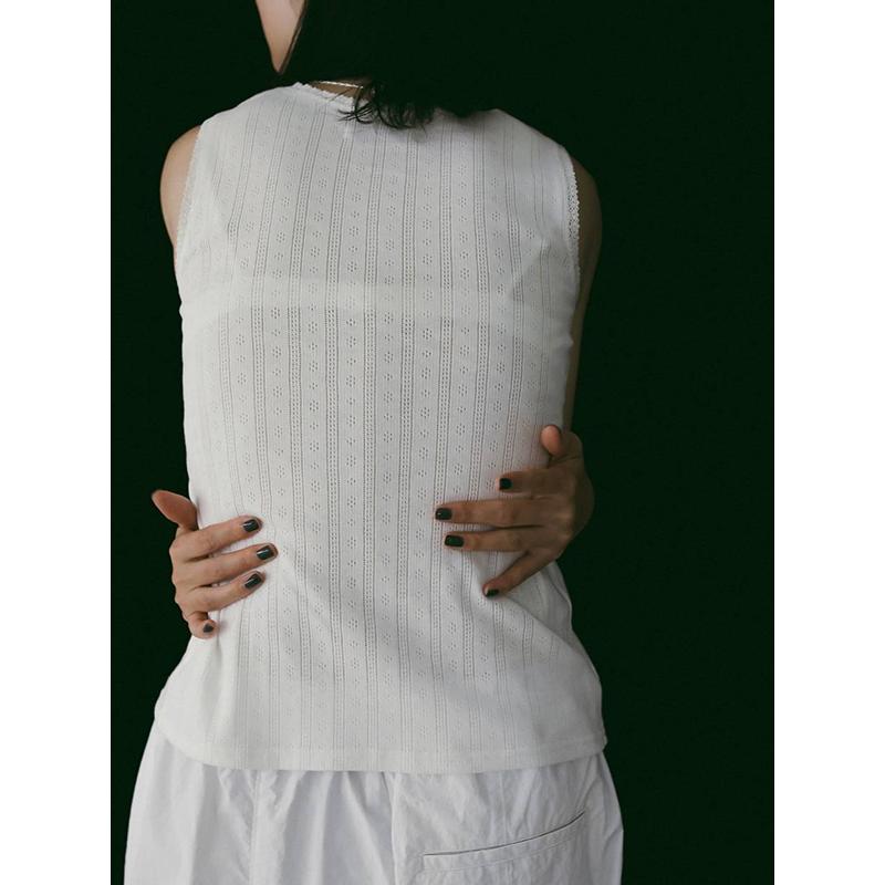 即日発送/anuke アンヌーク Cut Lace Tanktop 62610621  ネコポス送料無料 26SS 2026春夏 キャンセル返品不可の画像