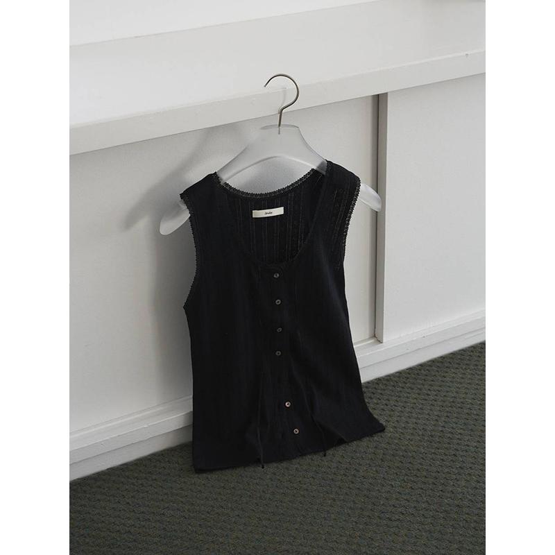 即日発送/anuke アンヌーク Cut Lace Tanktop 62610621  ネコポス送料無料 26SS 2026春夏 キャンセル返品不可の画像