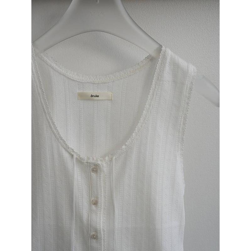 即日発送/anuke アンヌーク Cut Lace Tanktop 62610621  ネコポス送料無料 26SS 2026春夏 キャンセル返品不可の画像