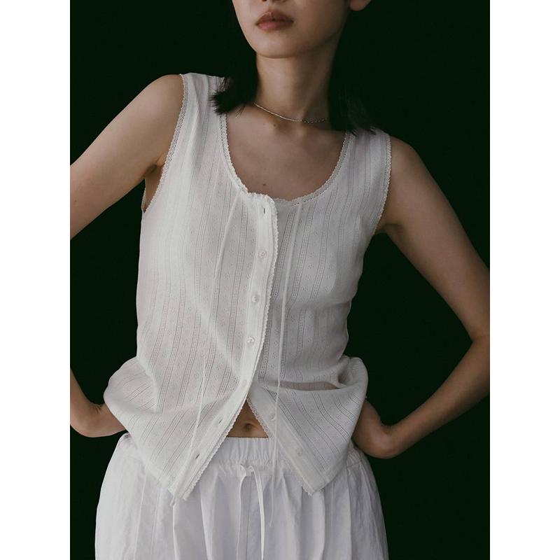 即日発送/anuke アンヌーク Cut Lace Tanktop 62610621  ネコポス送料無料 26SS 2026春夏 キャンセル返品不可の画像