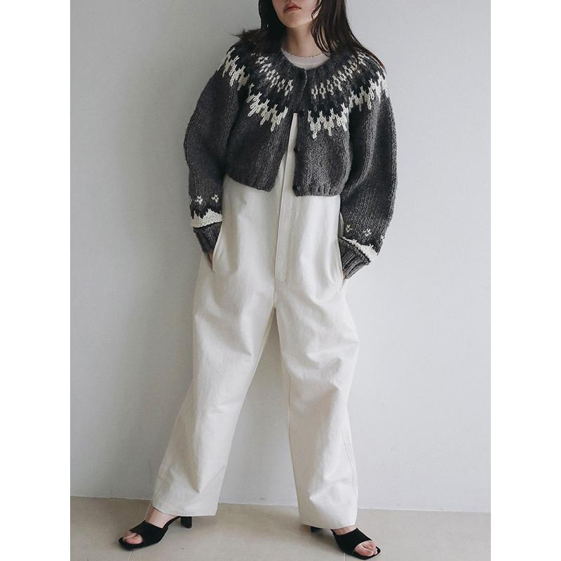 MIZUHO　anuke アンヌーク レースつなぎ　36サイズ anuke（アンヌーク） 予約商品/anuke Cotton Wide Salopette 62620304