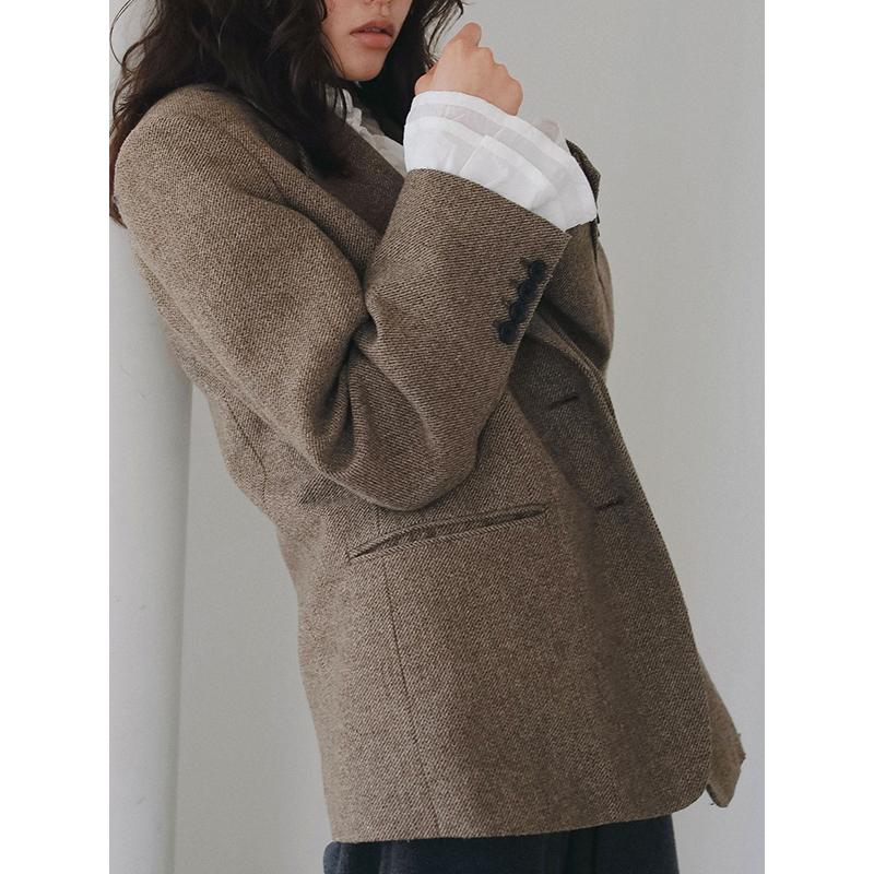 -ran-さまanuke アンヌークHerringboneWool Jacket Herringbone Wool Jacket（テーラードジャケット）｜anuke（アンヌーク