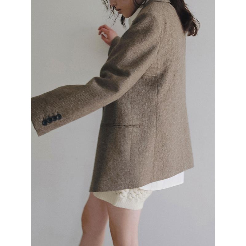 anuke（アンヌーク） 土日祝も即日発送/anuke Herringbone Wool Jacket