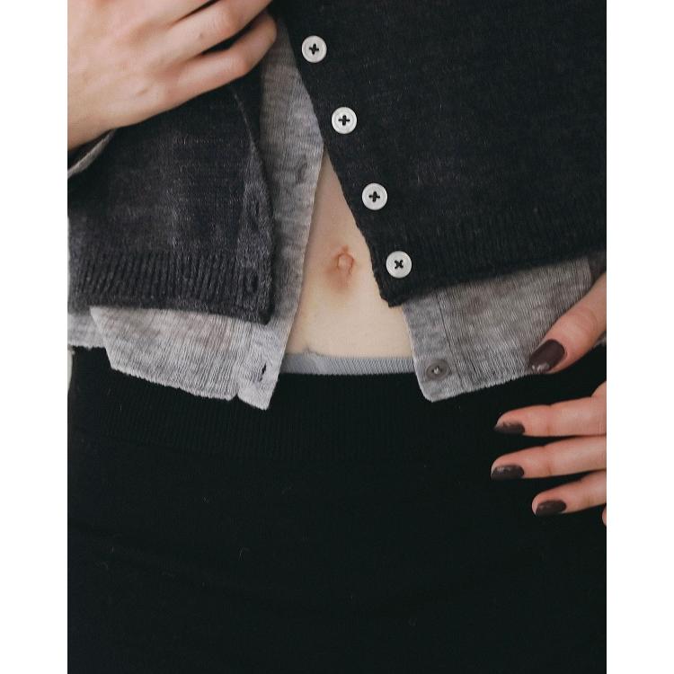 anuke（アンヌーク） 予約商品/anuke Layered Crewneck Cardigan