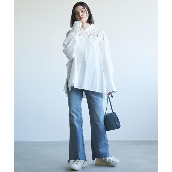 SALE50%OFF／即日発送 COCODEAL ココディール エンブロイダリーシャツ 