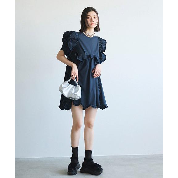 COCO DEAL T/Cフリルチュニック ブルー当日発送