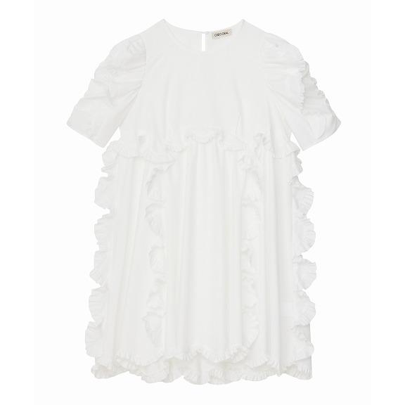 SOLD OUT】即日発送 COCODEAL ココディール T/Cフリルチュニック 