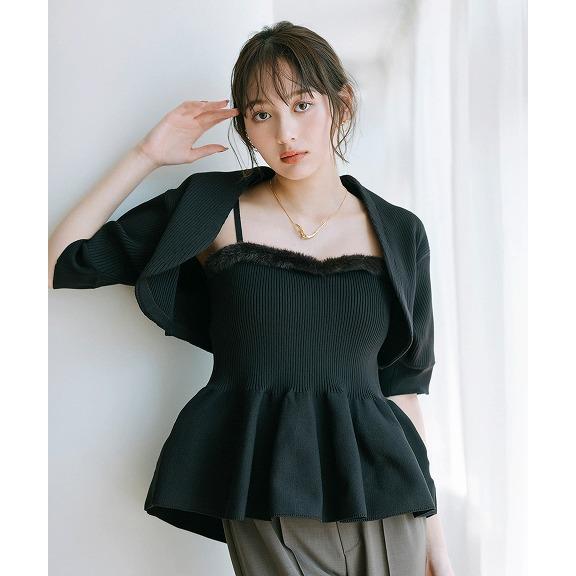 ココディール　フリルキャミペプラムブラウス coco deal フリルキャミペプラムブラウス COCO DEAL - フリルキャミ