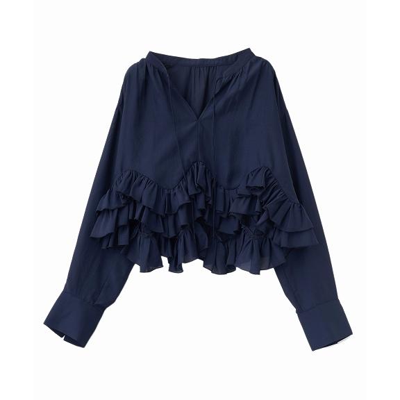 ココディール 【SOLD OUT】COCODEAL ヘムフリルブラウス ココディール 【SOLD OUT】COCODEAL ヘムフリルブラウス