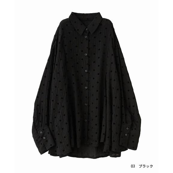 ココディール 【SOLD OUT】COCODEAL ドットフロッキーペプラム ココディール 【SOLD OUT】COCODEAL ドットフロッキーペプラム