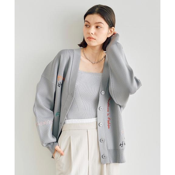 ココディール 【SOLD OUT】COCODEAL ロゴ刺繍ニットカーディガン ココディール 【SOLD OUT】COCODEAL ロゴ刺繍ニットカーディガン
