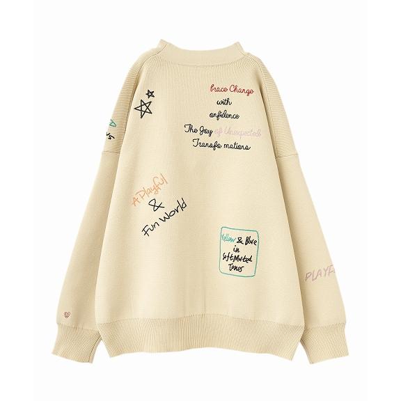 ココディール 【SOLD OUT】COCODEAL ロゴ刺繍ニットカーディガン ココディール 【SOLD OUT】COCODEAL ロゴ刺繍ニットカーディガン