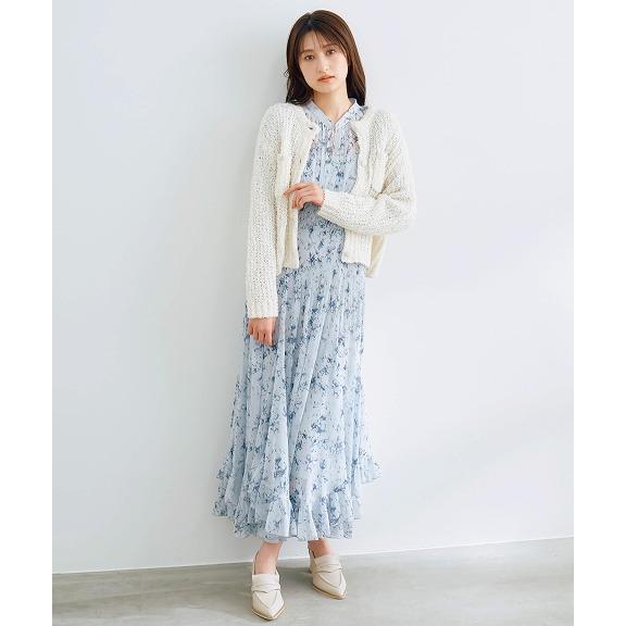 ココディール GWも即日発送/COCODEAL シフォンフラワープリント ココディール GWも即日発送/COCODEAL シフォンフラワープリント