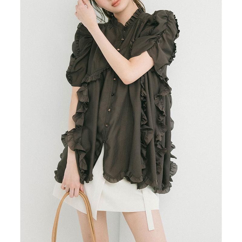 ココディール 予約商品/COCODEAL シアーフリルブラウス 75218383 ココディール 予約商品/COCODEAL シアーフリルブラウス 75218383