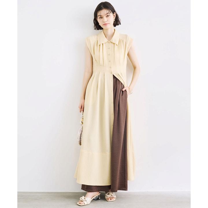 ココディール 即日発送/COCODEAL ノースリーブシャツワンピース  