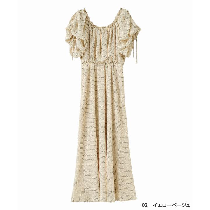 COCO DEAL バルーンスリーブドットワンピース COCO DEAL】バルーンスリーブドットワンピースレディース