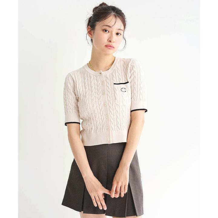 ココディール 即日発送/COCODEAL ケーブルニットカーディガン