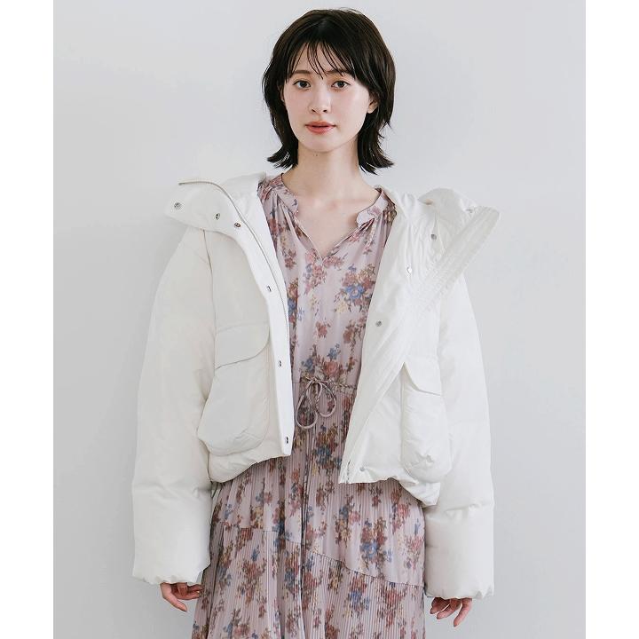 ココディール cocodeal ボリュームワイドショートダウン オフホワイト COCODEAL】ココディール ボリュームワイド ショートダウンジャケット