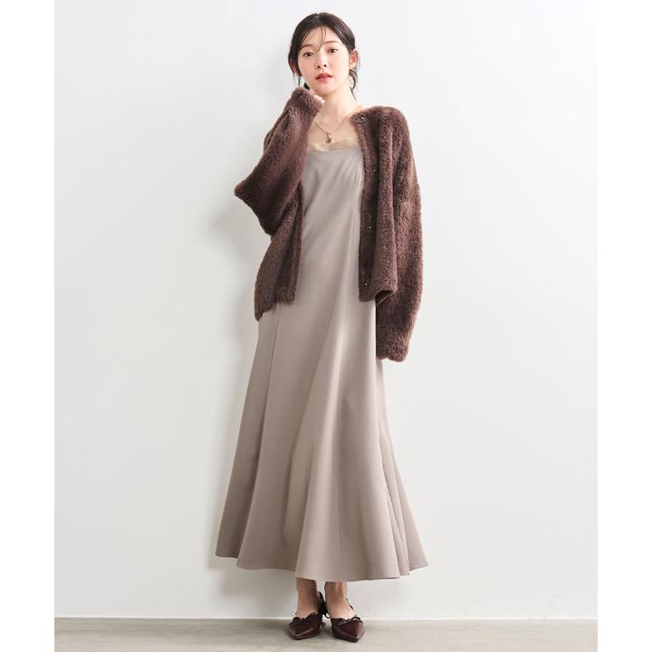 ゴゴ COCODEAL ココディール ダブルフェイスフェザーニットアウター