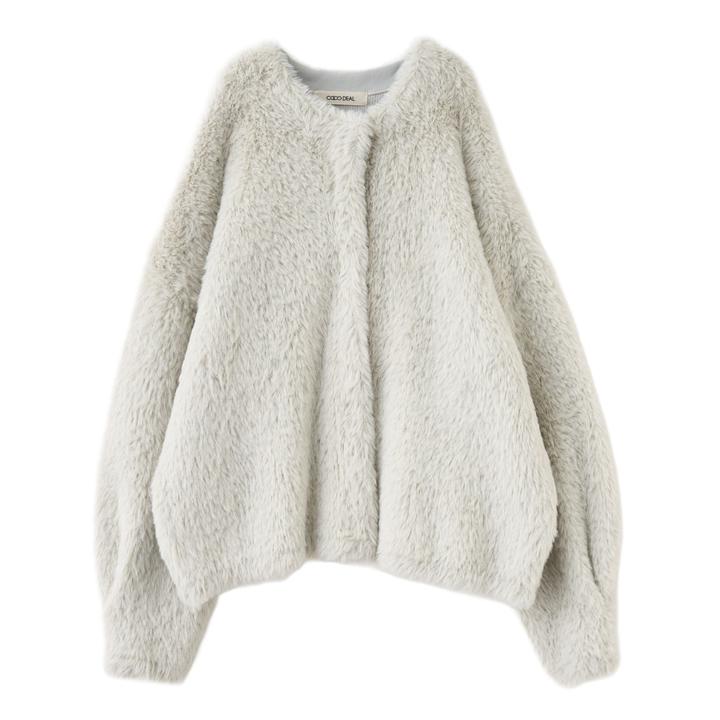 ココディール 即日発送/COCODEAL ダブルフェイスフェザーニット