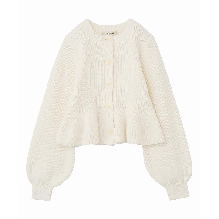 ココディール（COCO DEAL） 即日発送/COCODEAL ペプラムボタンニット