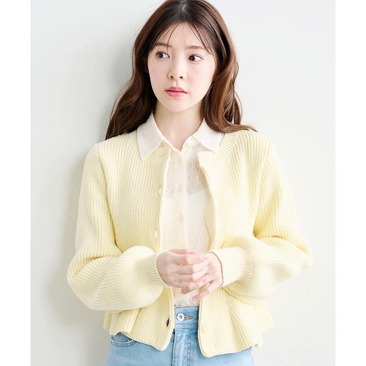 ココディール（COCO DEAL） 即日発送/COCODEAL ペプラムボタンニット