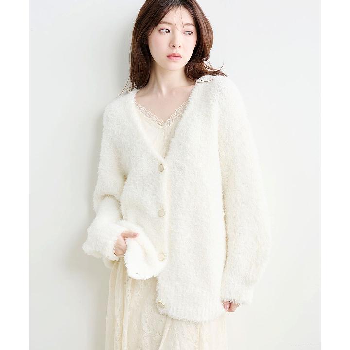 即日発送/COCODEAL ココディール ニットカーデ×レースキャミワンピース