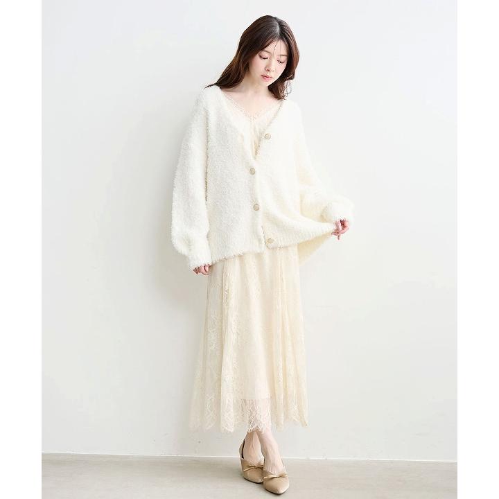 ココディール（COCO DEAL） 即日発送/COCODEAL ニットカーデ×レース