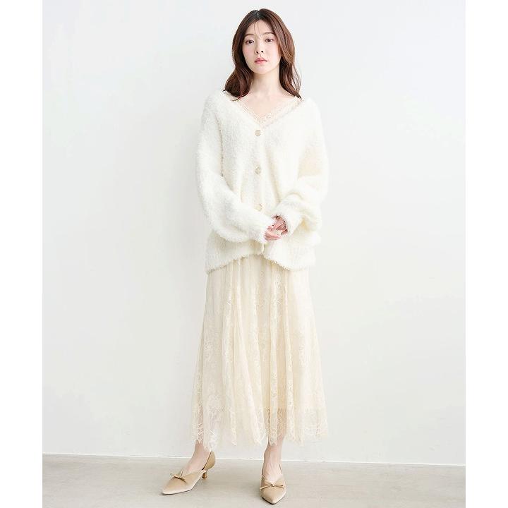 ココディール（COCO DEAL） 即日発送/COCODEAL ニットカーデ×レース