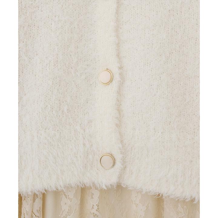 ココディール（COCO DEAL） 即日発送/COCODEAL ニットカーデ×レース