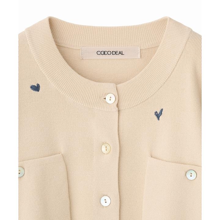 ココディール（COCO DEAL） 即日発送/COCODEAL 小花/ハート刺繍ニット