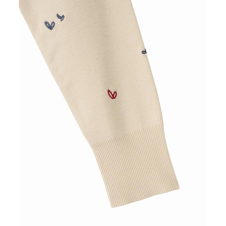 ココディール（COCO DEAL） 即日発送/COCODEAL 小花/ハート刺繍ニット