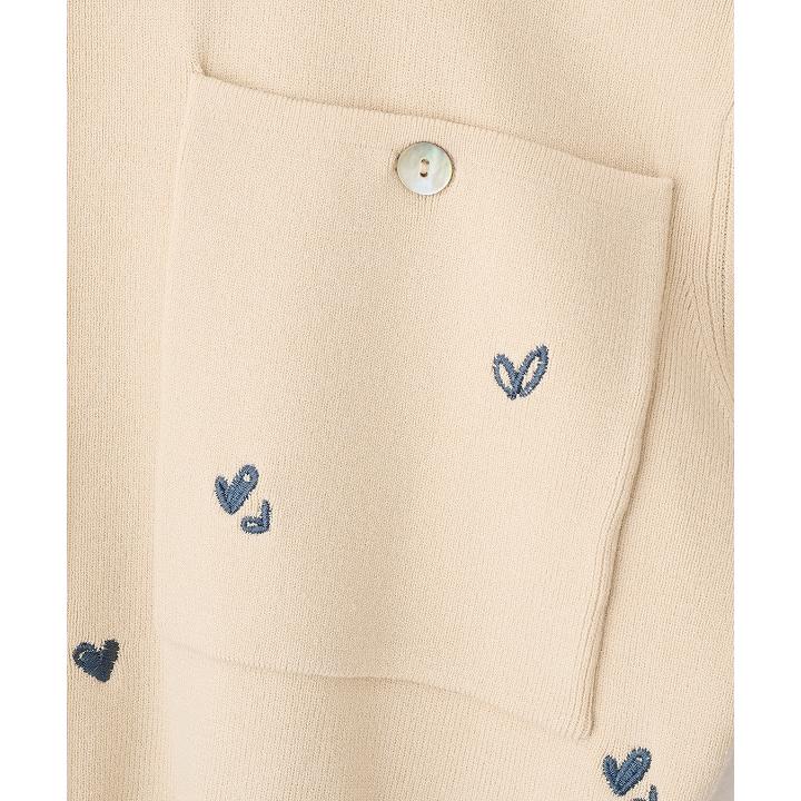 ココディール（COCO DEAL） 即日発送/COCODEAL 小花/ハート刺繍ニット