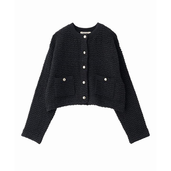 ☆coco☆C23218202　レディースニット　ブラック　Lサイズ セール】Cord stitch キーネックニット（ニット/セーター）｜Ezick